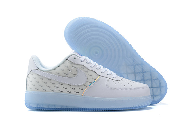 Women's Air Force 1 Low Top White/Gray Shoes 069